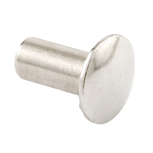 Unslotted Barrel Nut, No 10-24 x 1/2 in., Steel Construction, Chrome Plated, PK100